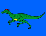 Disegno Velociraptor  pitturato su trex