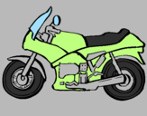 Disegno Motocicletta  pitturato su ale