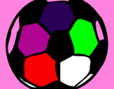 Disegno Pallone da calcio pitturato su pippo
