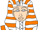 Disegno Tutankamon pitturato su lisi