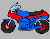 Disegno Motocicletta  pitturato su nicolò