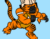 Disegno Giocatore tigre  pitturato su SABRINA E LORENZO