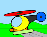 Disegno Piccolo elicottero pitturato su il macchinista