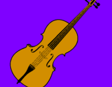Disegno Violino pitturato su titti