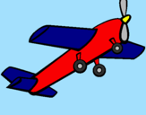 Disegno Aeroplano giocattolo pitturato su MATTEO