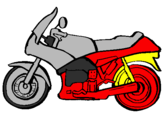 Disegno Motocicletta  pitturato su STEFANO