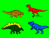 Disegno Dinosauri di terra  pitturato su errwbmjf