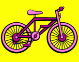 Disegno Bicicletta pitturato su giovanna