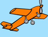 Disegno Aeroplano giocattolo pitturato su PIETRO
