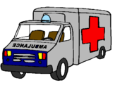 Disegno Ambulanza  pitturato su ENRICO