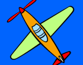 Disegno Aeroplano III pitturato su matteo s