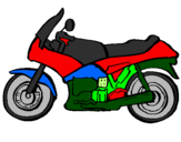 Disegno Motocicletta  pitturato su STEFANO