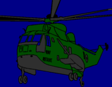 Disegno Elicottero di salvataggio  pitturato su ENRICO