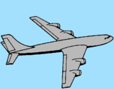 Disegno Aeroplano  pitturato su manuel