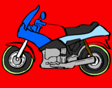 Disegno Motocicletta  pitturato su ANDREA