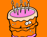 Disegno Torta di compleanno 2 pitturato su ericad1