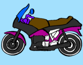 Disegno Motocicletta  pitturato su federico 