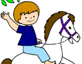 Disegno Cavallo pitturato su antonio