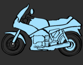 Disegno Motocicletta  pitturato su fr