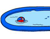Disegno Palla in piscina pitturato su Marta