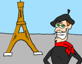 Disegno Francia pitturato su giacomo