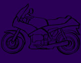 Disegno Motocicletta  pitturato su spinnivolo