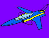Disegno Jet  pitturato su TOMMASO