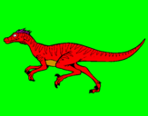 Disegno Velociraptor  pitturato su LORENZO C.