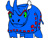 Disegno Rinoceronte  pitturato su gabriele