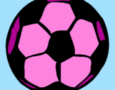 Disegno Pallone da calcio pitturato su maria jose