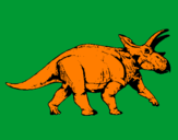 Disegno Triceratops pitturato su Massimo C
