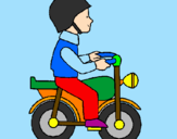 Disegno Motocicletta pitturato su pop