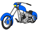 Disegno Motocicletta pitturato su fily