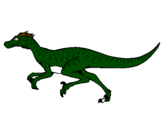 Disegno Velociraptor  pitturato su arturo