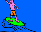 Disegno Surf pitturato su CHIARA