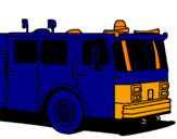 Disegno Camion dei pompieri pitturato su ar700000iohlb,lvbll,,raul