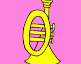 Disegno Tromba  pitturato su marti 2003