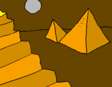 Disegno Piramidi pitturato su elisabeth