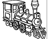 Disegno Treno  pitturato su loco