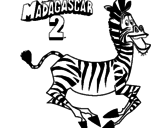 Disegno Madagascar 2 Marty pitturato su giraffa