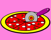 Disegno Pizza pitturato su LAURA 