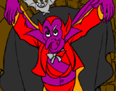 Disegno Dracula  pitturato su DAVIDE 7