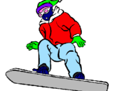 Disegno Snowboard pitturato su gigi