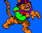Disegno Giocatore tigre  pitturato su Filippo