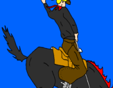 Disegno Cowboy a cavallo  pitturato su aimarkhkbngxgfdr