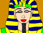Disegno Tutankamon pitturato su ILARY