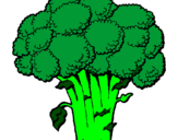 Disegno Broccoli  pitturato su cuccioletto