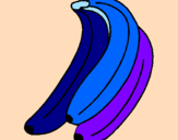 Disegno Banane  pitturato su greta