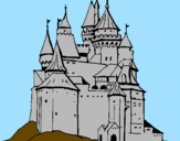 Disegno Castello medievale  pitturato su Giuseppe