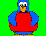 Disegno Pinguino pitturato su VALEELICRI